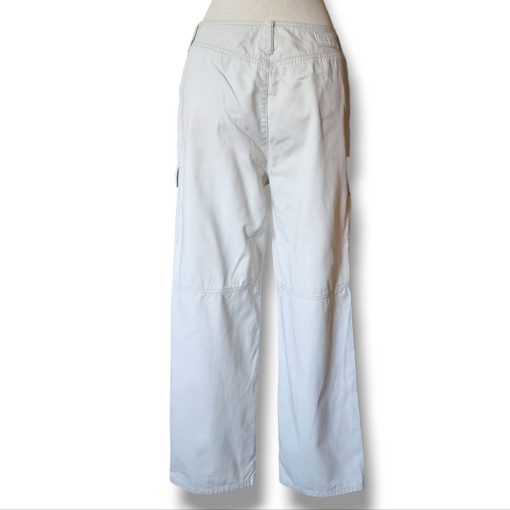 Liz Claiborne y2k vintage cream/beige Michaela cargo pants size 8P - Picture 2 of 13